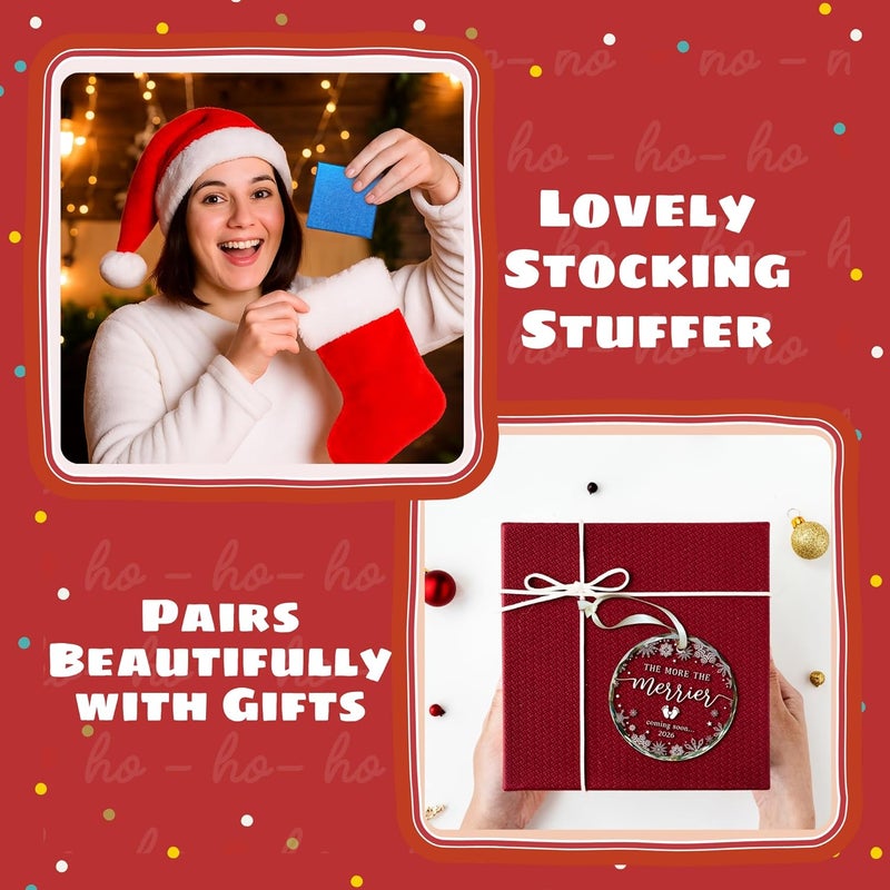 TEEBIM Gifts for Expecting Parents - Expecting Parents to Be Unique Gifts - Baby Pregnancy Announcement Gift Ideas for Husband, Family - Baby Pregnancy Announcement - Glass Baby Ornament 2026 - Image 5